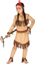 dressforfun - meisjeskostuum indianenvrouw vlugge otter 152 (12-14y) - verkleedkleding kostuum halloween verkleden feestkleding carnavalskleding carnaval feestkledij partykleding -