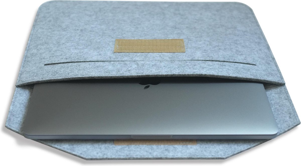 Vilten Laptop Sleeve "Hylster" Lichtgrijs Dække Covers