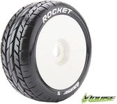 Louise RC - B-ROCKET - 1-8 Buggy Bandenset - Gemonteerd - Soft - Velgen Wit - Zeskant 17mm - L-T3190SW