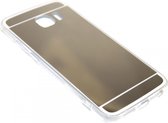 Spiegel hoesje goud Geschikt voor Samsung Galaxy S6 Edge