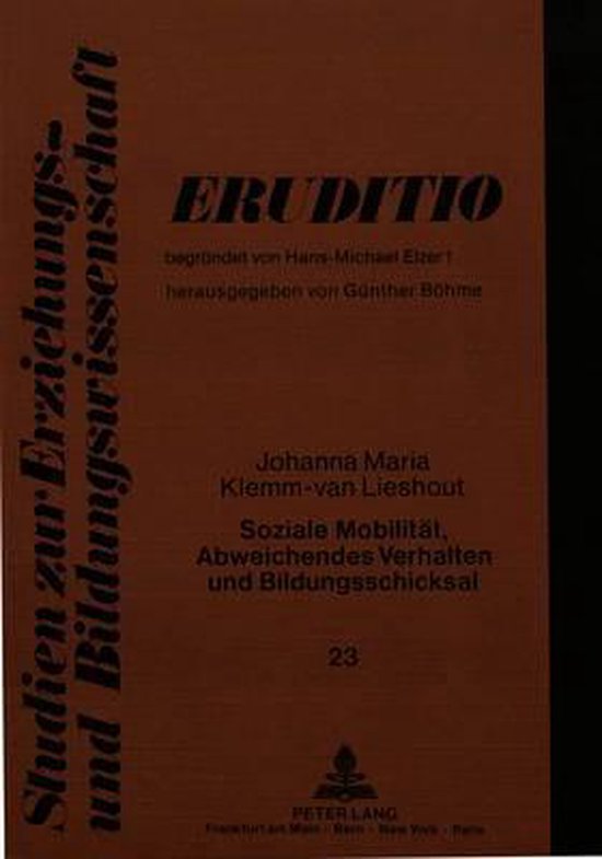 Soziale Mobilitaet, Abweichendes Verhalten Und Bildungsschic ... - cover
