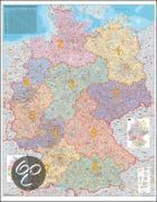 Deutschland Postleitzahlenkarte Kleinformat. Wandkarte ohne  ... - cover