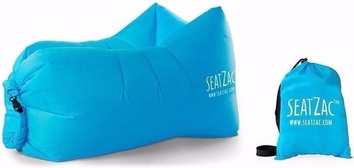 Lazy zitzak lucht stoel in het blauw - SeatZac - Luchtbed zak | bol.com