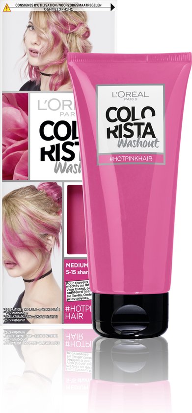 verteren seksueel Van streek L'Oréal Paris Colorista Washout - Hotpink - 1-2 weken Haarkleuring | bol.com
