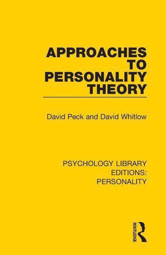 Psychology Library Editions: Personality - Approaches to Per ... - cover
