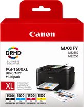 Canon PGI-1500XL - Inktcartridge / Zwart / Cyaan / Magenta / Geel / Hoge Capaciteit