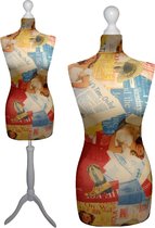 Sixties paspop met witte sparkling driepoot 36/38