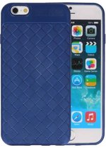 Geweven TPU Siliconen Case voor iPhone 6 Blauw