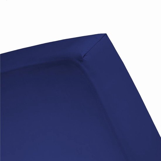 Damai - Hoeslaken (tot 25 cm) - Katoen - 160/180 x 200/210 cm - Ultramarine