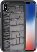 Croco Hard Case voor iPhone X Zwart