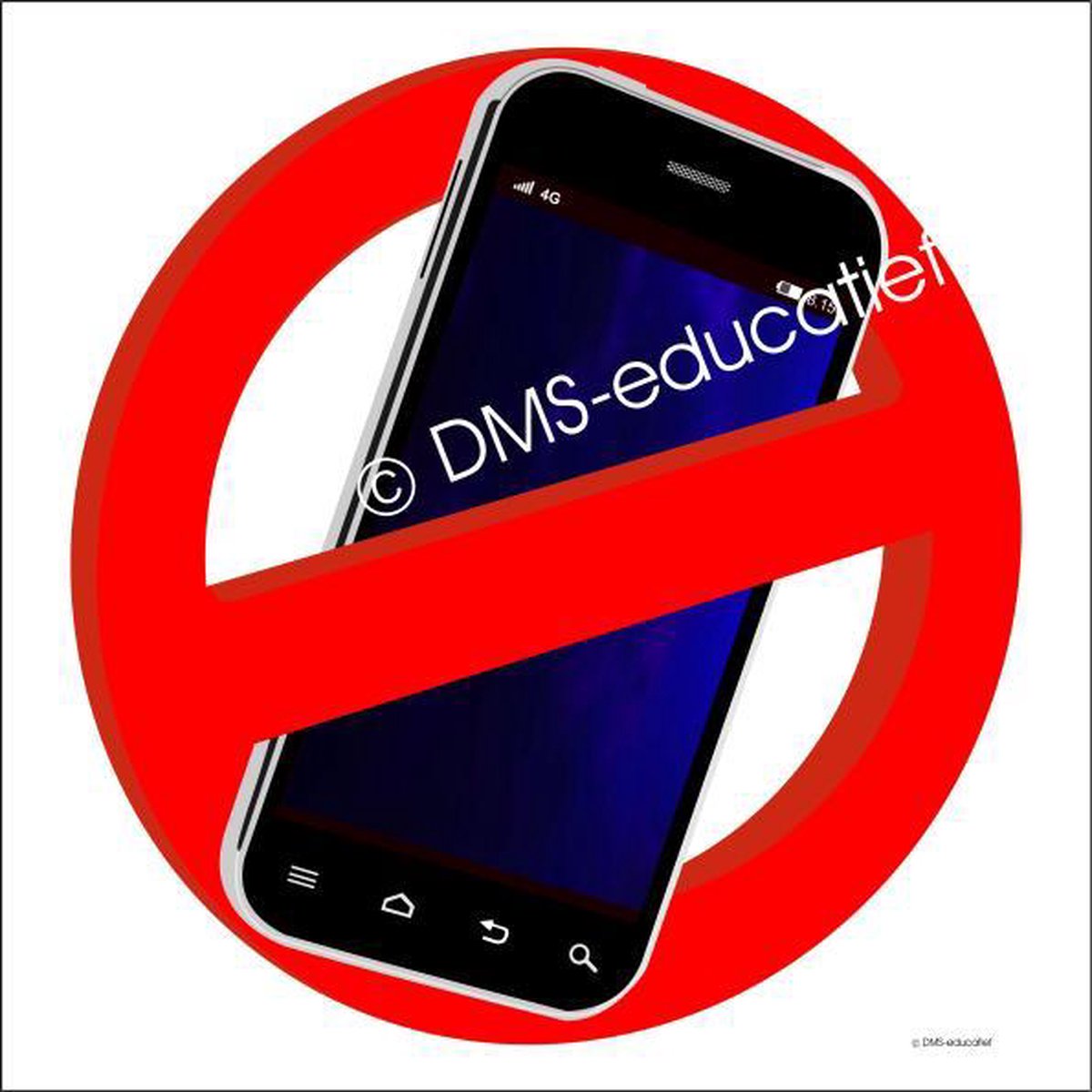 Raamposter 'Smartphone verboden' - A3-formaat