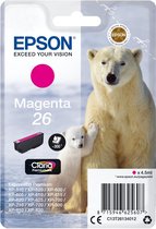 Epson 26 - 4.5 ml - magenta - origineel - blisterverpakking met RF / akoestisch alarm - inktcartridge - voor Expression Premium XP-510, 520, 600, 605, 610, 615, 620, 625, 700, 710, 720, 800, 
