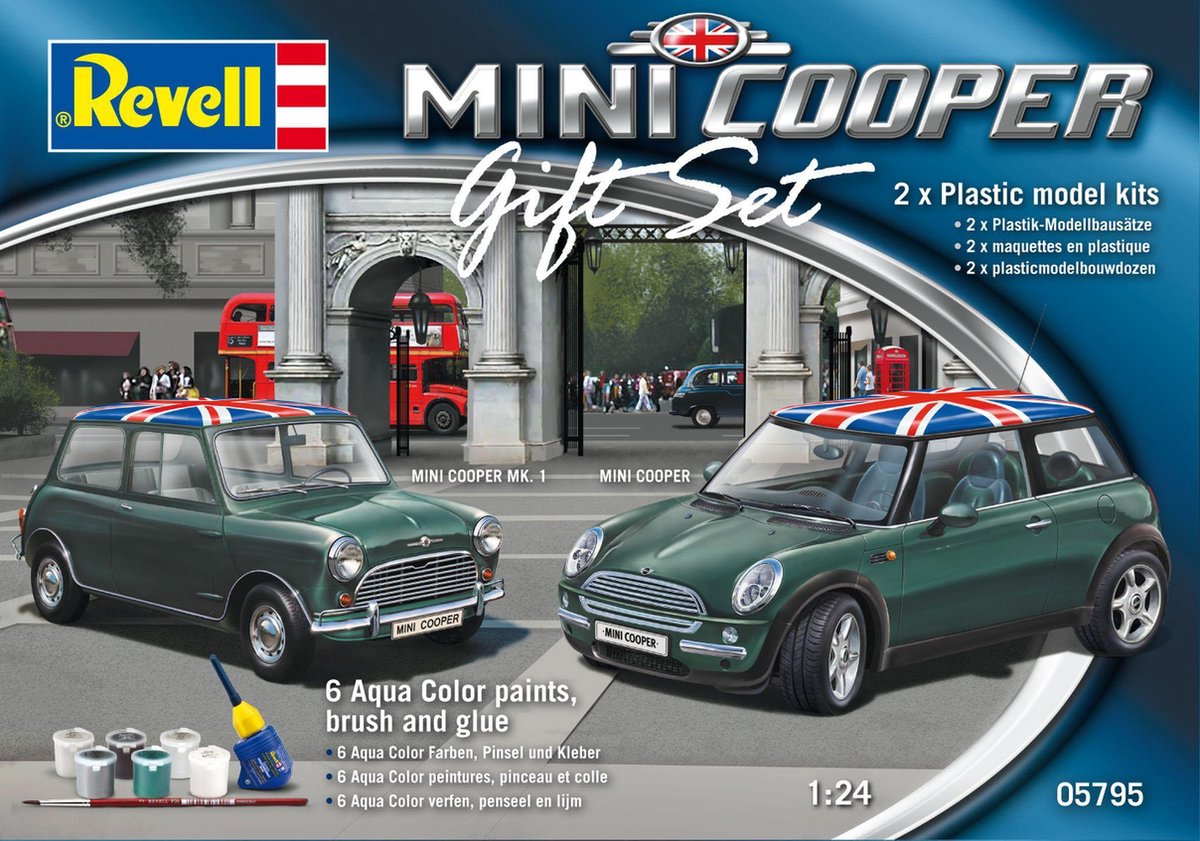 Noordoosten Rijk wees onder de indruk Revell Auto Mini Cooper Gift Set - Bouwpakket - 1:24 | bol.com