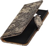 BestCases.nl Huawei Ascend Y300 Lace booktype hoesje Zwart