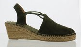 Toni Pons Tremp Dames Espadrilles op sleehak - Khaki - Maat 36
