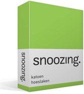Snoozing - Katoen - Hoeslaken - Simple - 100x220 cm - Citron vert
