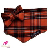 Knoopbandana | Schotse Ruit Oranje maat S/M