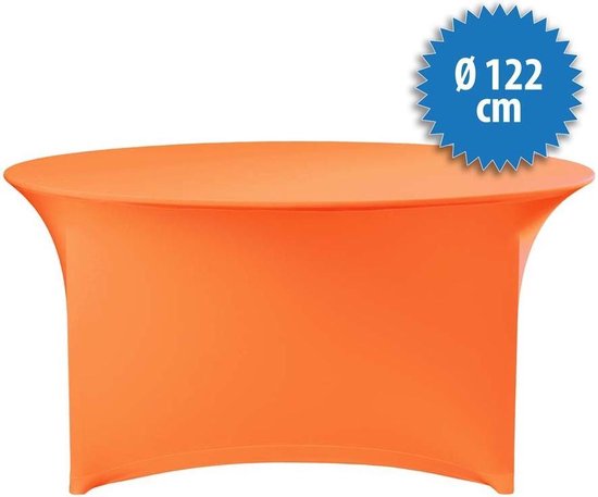 Cover Up Tafelrok Stretch - Ø122cm - Incl. Topcover - Oranje