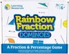Afbeelding van het spelletje Rainbow fraction dominoes / breuken domino