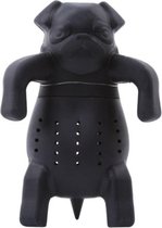 Thee-ei hond voor losse thee - theezeef / theefilter - kleur zwart