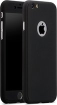 Zwart 360 hoesje case bescherming voor iPhone 7 met Tempered Glass