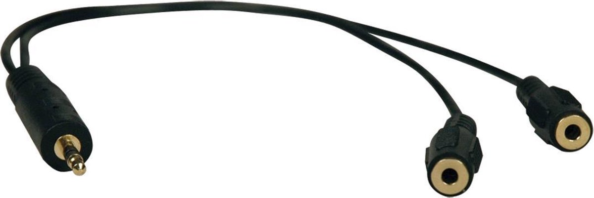 Tripp Lite P313-001 audio kabel 0,3 m 3.5mm 2 x 3.5mm Zwart