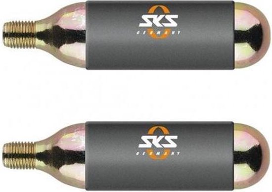SKS Co2-Patronen voor SKS fietspomp - 16 Gram - Met Schroefdraad - 2 Stuks - SKS