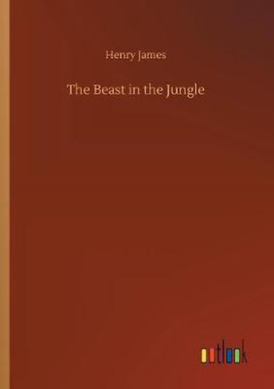 Boek 'The Beast in the Jungle' van Henry James, met een bruine omslag en 'outlook' logo.