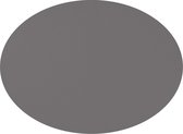 Mesapiu Placemats lederlook - Grey - ovaal - set van 6
