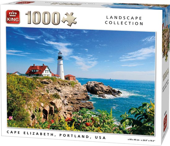onderdak Slechthorend Uittreksel King Puzzel 1000 Stukjes (68 x 49 cm) - Cape Elizabeth Portland USA -  Legpuzzel... | bol.com