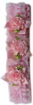 Kousenband - Roze - Met roosjes