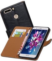 Zakelijke Book Case Telefoonhoesje Geschikt voor de Huawei Honor 8 Pro / V9 - Portemonnee Hoesje - Pasjeshouder Wallet Case - Zwart