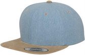 Chambray-suede classic snapback Blauw / Beige