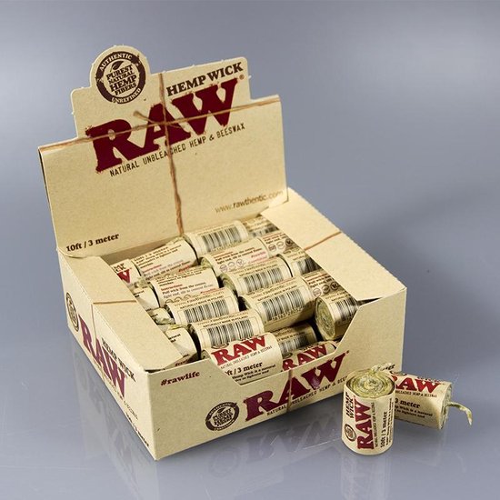 Best Prices For RAW- HEMP WICK 3 METER (10FT) ROLL - DISPLAY OF 40