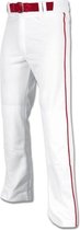 TAG White w/ Red Piping Mens NYLON Baseball Pants - White/Red - 36