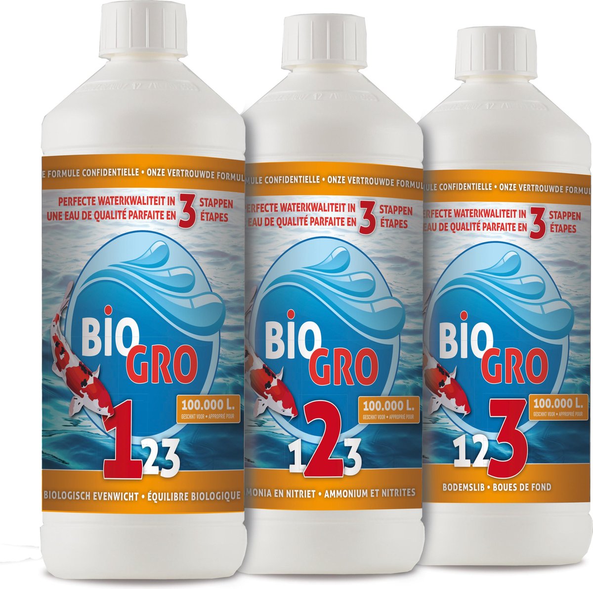 BIOGRO 123 OPSTART PAKKET - 3x1 Liter geschikt voor 100.000L