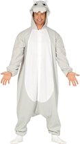 FIESTAS GUIRCA, S.L. - Grijs en wit nijlpaard kostuum voor volwassenen - L (50) - Volwassenen kostuums