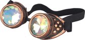 Steampunk goggles kaleidoscope bril - koper - toverkijker diamant rave