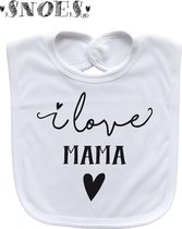 Slab Wit met tekst I love Mama Snoes