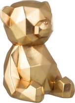 J-Line Spaarpot Beer Origami Poly Goud