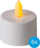 Tronix LLYSS Witte LED Kaarslampjes (6x) Tealights Warm Wit