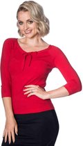 Dancing Days Longsleeve top -M- PRETTY ILLUSION Rood