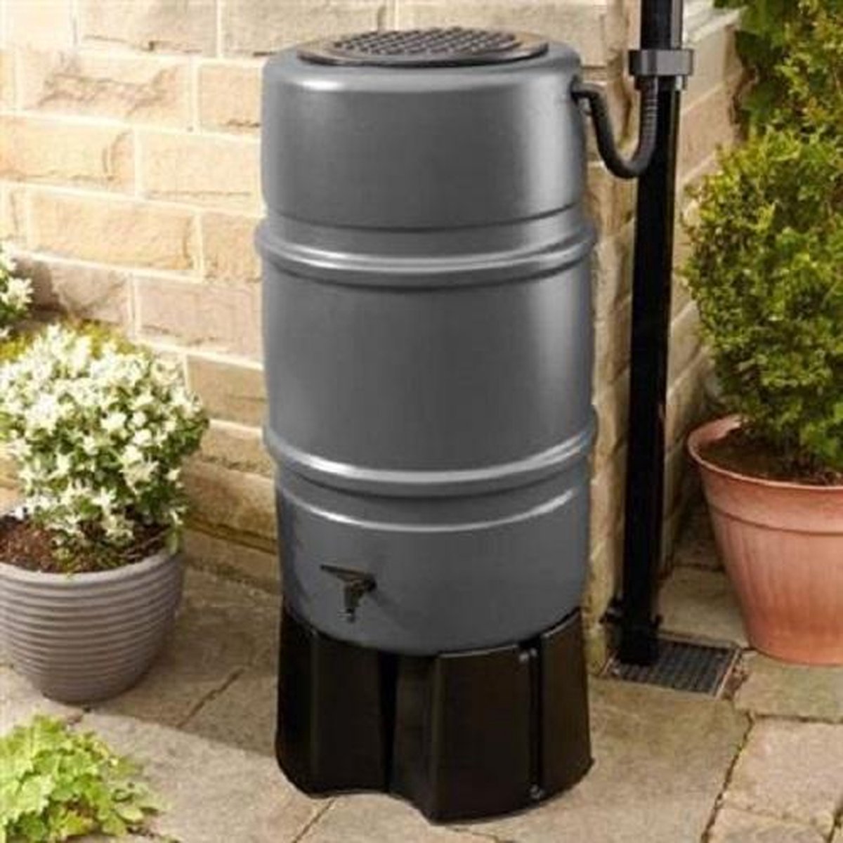 Harcostar Set luxe récupérateur 227 litres - Anthracite - avec collecteur