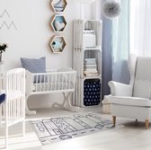 Sens Kids Rugs Kindervloerkleed - Huisjes - Wasbaar - 67 x 110 cm - Wit/Zwart