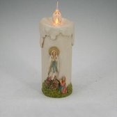 Kaars met Led-Licht - Lourdes + Bernadette - 13 x 5 x 5 cm