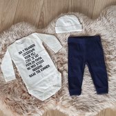 MM Baby cadeau geboorte meisje jongen set met tekst aanstaande zwanger kledingset Baby Rompertje met tekst aankondiging bekendmaking zwangerschap cadeau voor de liefste aanstaande