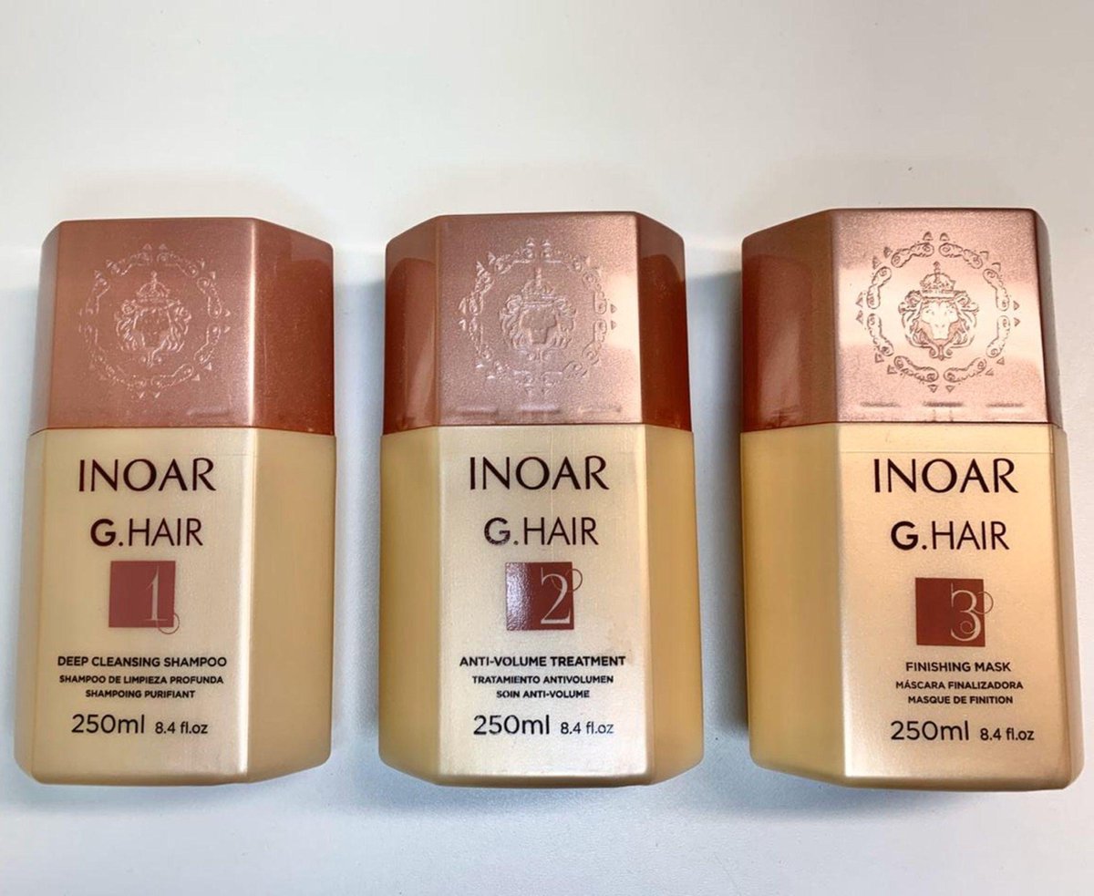 Inoar GHair Keratin Treatment Keratine Behandeling 3x250ml