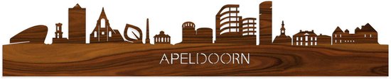 Skyline Apeldoorn Palissander hout - 120 cm - Woondecoratie - Wanddecoratie - Meer steden beschikbaar - Woonkamer idee - City Art - Steden kunst - Cadeau voor hem - Cadeau voor haar - Jubileum - Trouwerij - WoodWideCities