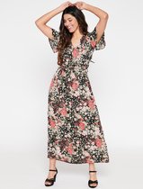 LOLALIZA Recycled polyester jurk met bloemen - Veelkleurig - Maat 34