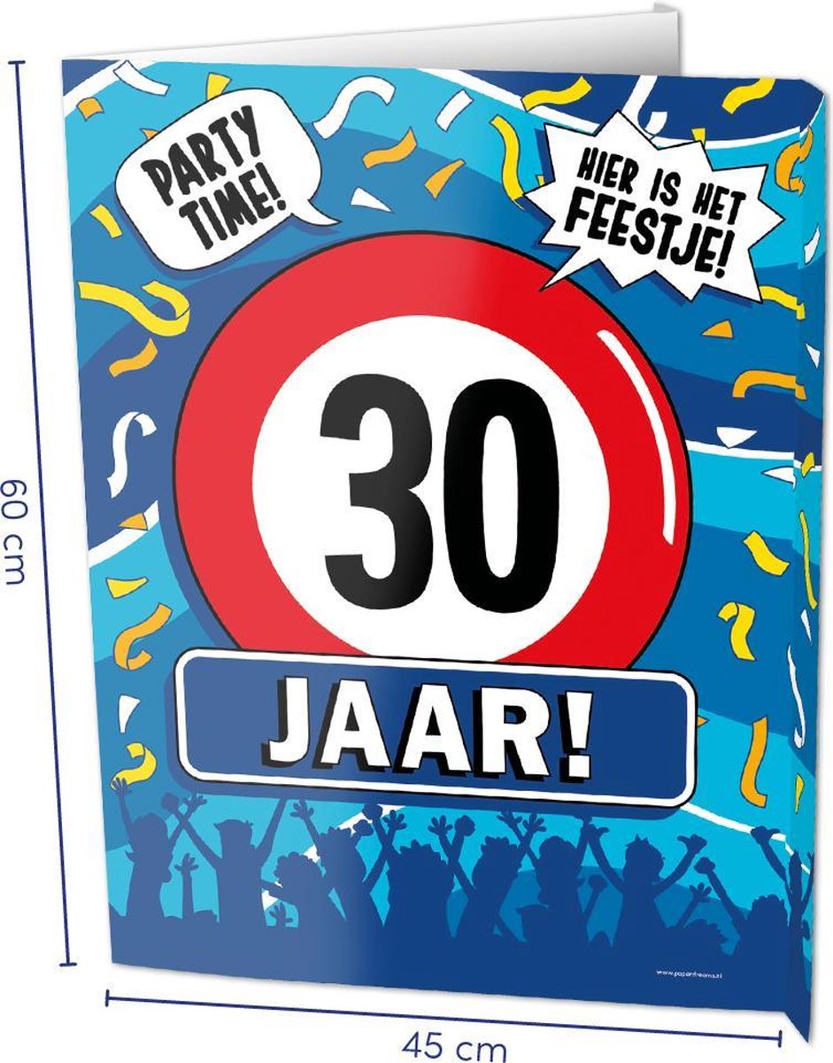 Raambord 30 Jaar 60X45 Cm Raambord 30 Jaar Leeftijdsbord | Raambord | Raamdecoratie... | Bol.Com